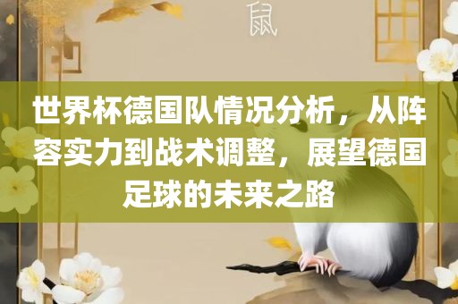 世界杯德国队情况分析，从阵容实力到战术调整，展望德国足球的未来之路洪湖市顺升工程机械租赁有限公司