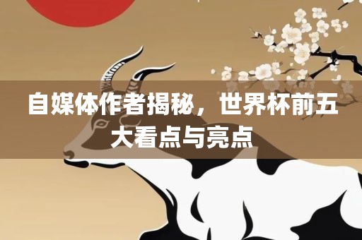 自媒体作者揭秘，世界杯前五大看点与亮点