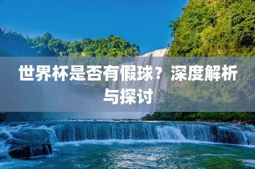 世界杯是否有假球？深度解析与探讨