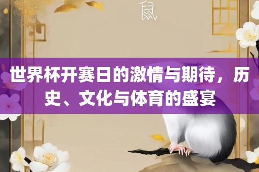 世界杯开赛日的激情与期待，历史、文化与体育的盛宴洪湖市顺升工程机械租赁有限公司