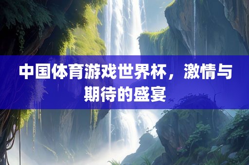 中国体育游戏世界杯，激情与期待的盛宴