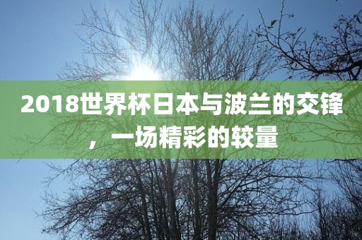 2018世界杯日本与波兰的交锋，一场精彩的较量