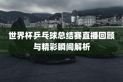 世界杯乒乓球总结赛直播回顾与精彩瞬间解析洪湖市顺升工程机械租赁有限公司
