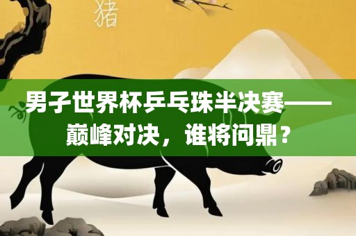 男孑世界杯乒乓珠半决赛——巅峰对决，谁将问鼎？