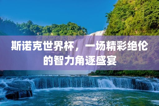 斯诺克世界杯，一场精彩绝伦的智力角逐盛宴