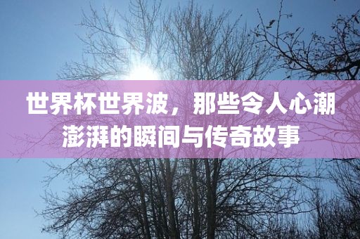 世界杯世界波，那些令人心潮澎湃的瞬间与传奇故事