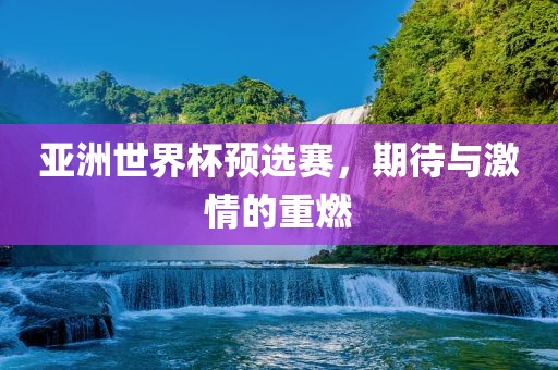 亚洲世界杯预选赛，期待与激情的重燃