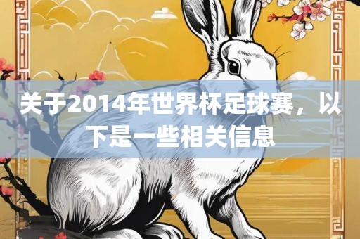 关于2014年世界杯足球赛，以下是一些相关信息