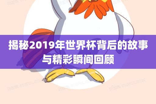 揭秘2019年世界杯背后的故事与精彩瞬间回顾洪湖市顺升工程机械租赁有限公司