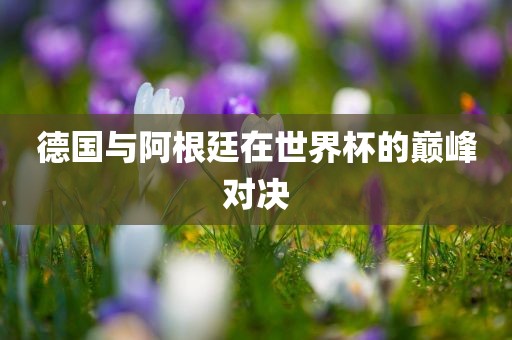 德国洪湖市顺升工程机械租赁有限公司与阿根廷在世界杯的巅峰对决