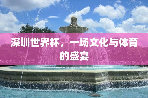 深圳世界杯，一场文化与体育的盛宴