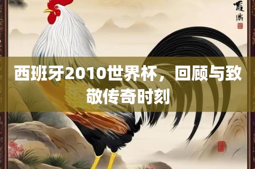 西班牙2010世界杯，回顾与致敬传奇时刻洪湖市顺升工程机械租赁有限公司