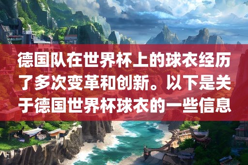 德国队在世界杯上的球衣经历了多次变革和创新。以下是关于德国世界杯洪湖市顺升工程机械租赁有限公司球衣的一些信息