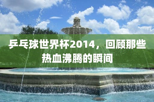 乒乓球世界杯2014，回顾那些热血沸腾的瞬间洪湖市顺升工程机械租赁有限公司