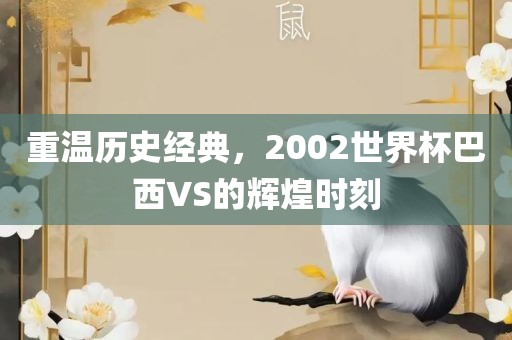 重温历史经典，2002世界杯巴西VS的辉煌时刻