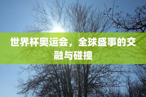 世界杯奥运会，全球盛事的交融与碰撞