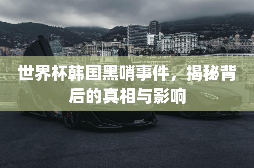 世界杯韩国黑哨事件，揭秘背后的真相与影响