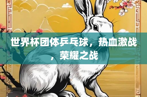 世界杯团体乒乓球，热血激战，荣耀之战