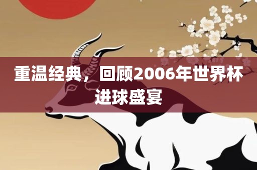 重温经典，回顾2006年世界杯进球盛宴