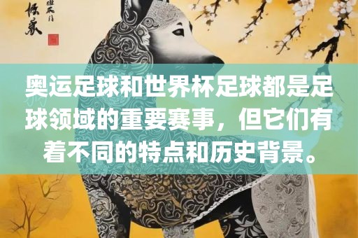 奥运足球和世界杯足球都是足球领域的重要赛事，但它们有着不同的特点和历史背景。