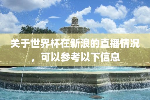 关于世界杯在新浪的直播情况，可以参考以下信息