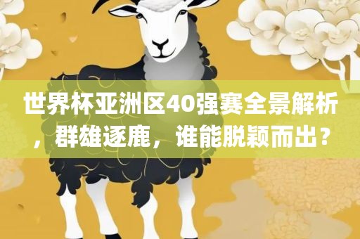 世界杯亚洲区40强赛全景解析，群雄逐鹿，谁能脱颖而出？