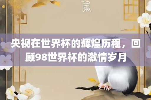 央视在世界杯的辉煌历程，回顾98世界杯的激情岁月洪湖市顺升工程机械租赁有限公司