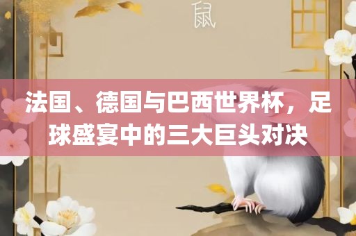法国、德国与巴西世界杯，足球盛宴中的三大巨头对决