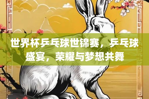 世界杯乒乓球世锦赛，乒乓球盛宴，荣耀与梦想共舞洪湖市顺升工程机械租赁有限公司