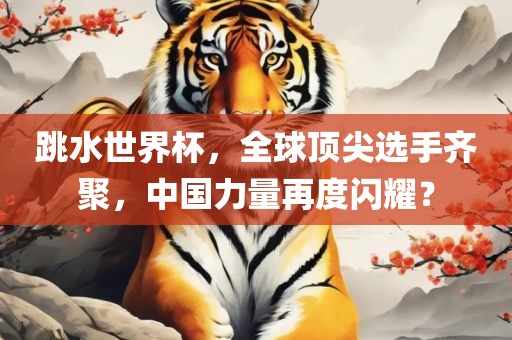 跳水世界杯，全球顶尖选手齐聚，中国力量再度闪耀？洪湖市顺升工程机械租赁有限公司