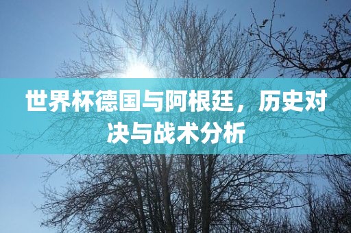 世界杯德国与阿根廷，历史对决与战术分析