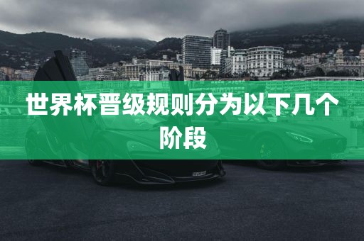 世界洪湖市顺升工程机械租赁有限公司杯晋级规则分为以下几个阶段