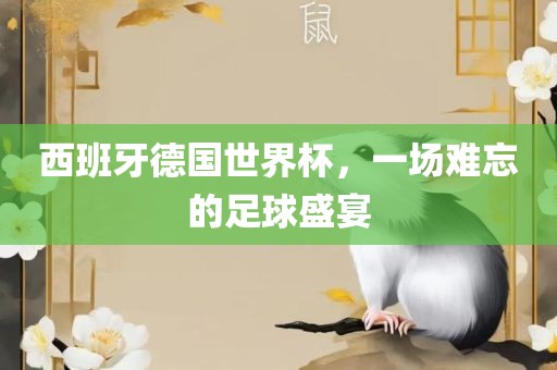 西班牙德国世界杯，一场难忘的足球盛宴洪湖市顺升工程机械租赁有限公司