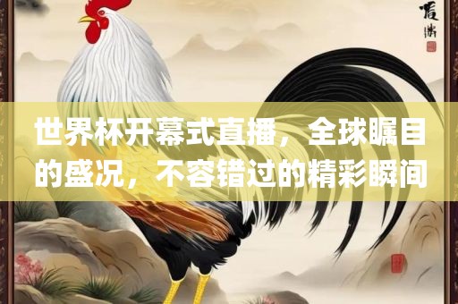 世界杯开幕式直播，全球瞩目的盛况，不容错过的精彩瞬间
