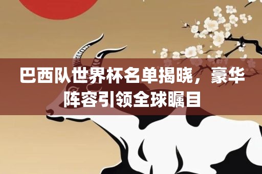 巴西队世界杯名单揭晓，豪华阵容引领全球瞩目