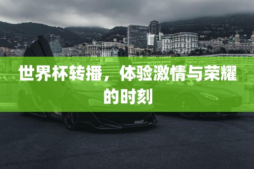 世界杯转播，体验激情与荣耀的时刻