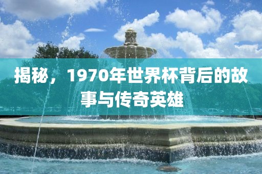 揭秘，1970年世界杯背洪湖市顺升工程机械租赁有限公司后的故事与传奇英雄