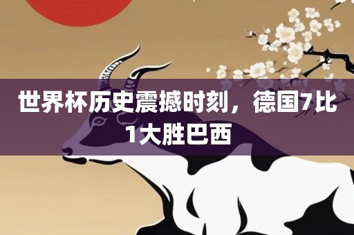 世界杯历史震撼时刻，德国7比1大胜巴西洪湖市顺升工程机械租赁有限公司