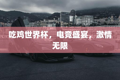 吃鸡世界杯，电竞盛宴，激情无限