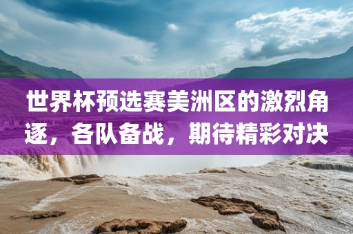 世界杯预选赛美洲区的激烈角逐，各队备战，期待精彩对决