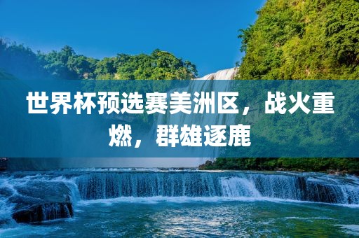 世界杯预选洪湖市顺升工程机械租赁有限公司赛美洲区，战火重燃，群雄逐鹿