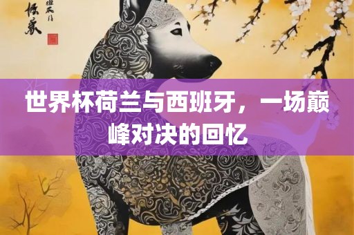 世界杯荷兰与西班牙，一场巅峰对决的回忆洪湖市顺升工程机械租赁有限公司