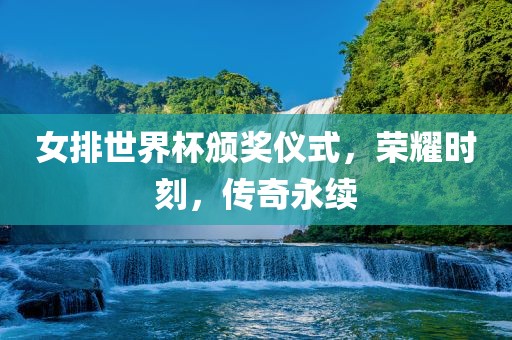 女排世界杯颁奖仪式，荣耀时刻，传奇永续洪湖市顺升工程机械租赁有限公司