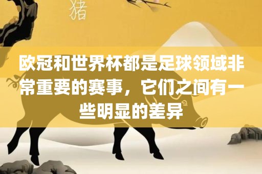 欧冠和世界杯都是足球领域非常重要的赛事，它们之间有一些明显的差异