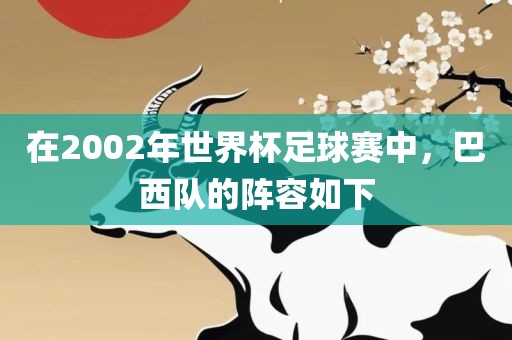 在2002年世界杯足球赛中，巴西队的阵容如下