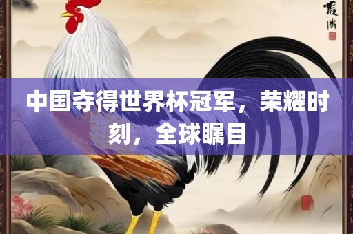 中国夺得世界杯冠军，荣耀时刻，全球瞩目