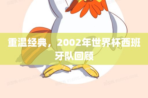 重温经典，2002年世界杯西班牙队回顾洪湖市顺升工程机械租赁有限公司