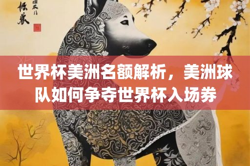 世界杯美洲名额解析，美洲球队如何争夺世界杯入场券洪湖市顺升工程机械租赁有限公司