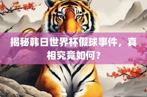 揭秘韩日世界杯假球事件，真相究竟如何？洪湖市顺升工程机械租赁有限公司