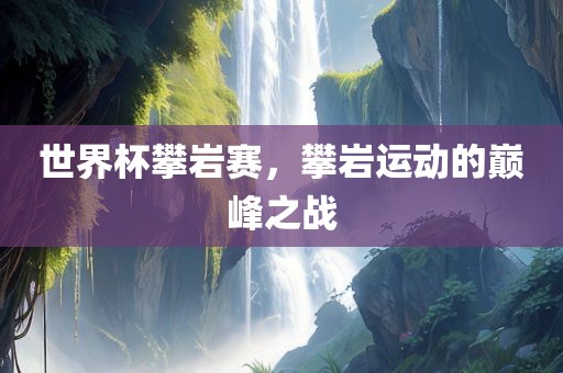 世界杯攀岩赛，攀岩运动的巅峰之战洪湖市顺升工程机械租赁有限公司